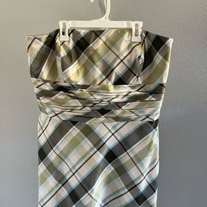 ann taylor strapless silk dress